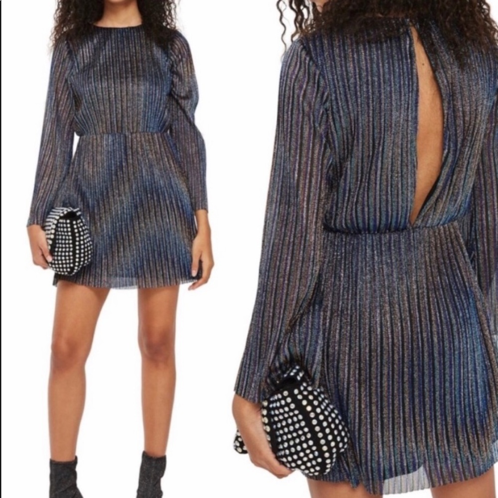 Topshop sparkly black dress